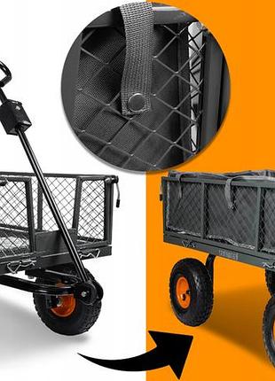 Тележка садовая maltec 100л (польша) 7