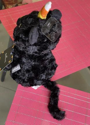 Новая мягкая игрушка детская черный кот единорог10 фото