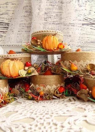 Набор из 6-ти осенних подсвечников