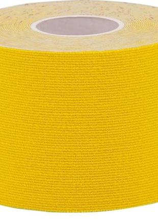 Кінезіо тейп kinesiology tape 5см х 5м эластичный пластырь желтый індивідуальна упаковка1 фото