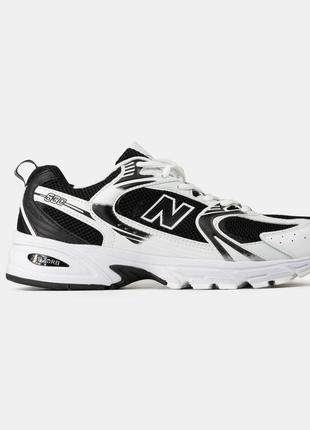 Очень крутые кроссовки new balance 530 white black6 фото