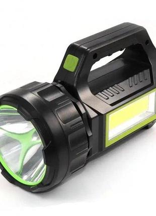 Ліхтар акумуляторний ручний haoerliang hel-t95 30 вт з power bank сонячною панеллю зелений, as6 фото