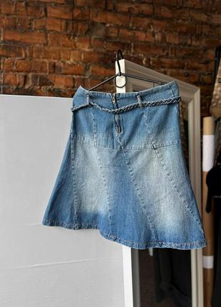 Clockhouse women's vintage y2k blue jean denim skirt женская, винтажная юбка2 фото