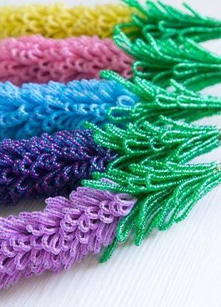 Лаванда - перевертень з бісеру. лаванда з бісеру. квіти з бісеру