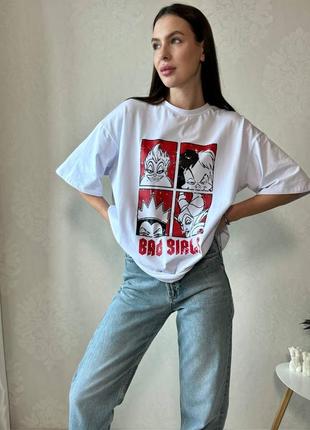 100% бавовна ‼️ жіноча футболка з принтом "bad girl"