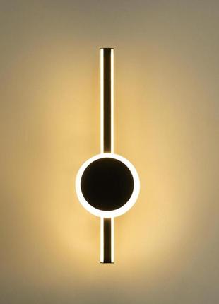 Бра світлодіодне, настінний led світильник довгий sneha (99615816002/400 bk 34w)