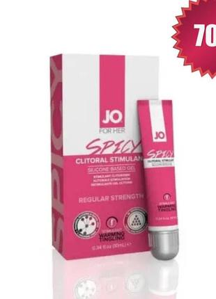 Збуджувальний гель для клітора на силіконовій основі system jo spicy warming, 10мл