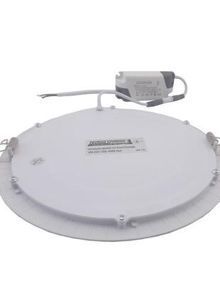 Світильник врізний led round downlight 18w-220v-1300l-4000k alum tnsy2 фото