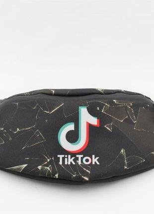 Сумка бананка чорна tik tok, поясна сумка для дітей, сумка тік ток4 фото