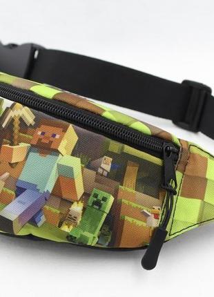 Дитяча бананка для хлопчика майнкрафт minecraft сумка через плече