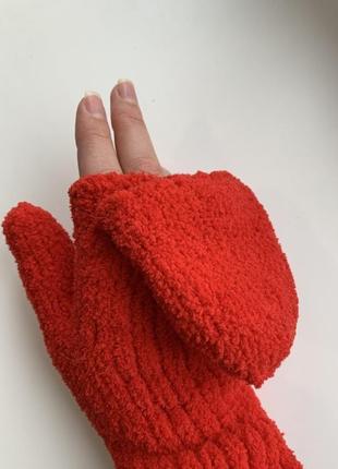 Плюшеві рукавиці-мітенки3 фото