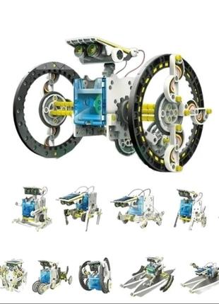Конструктор робот на солнечных батареях cute sunlight solar robot 14 в 1