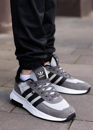 Adidas retropy f2 grey black4 фото