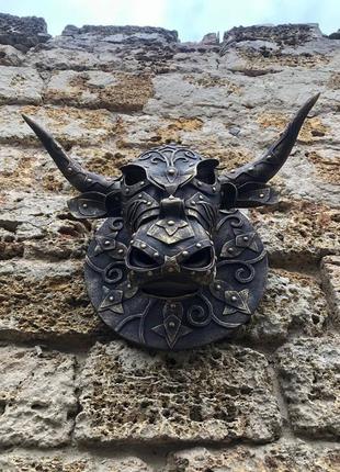 Оберег ′бык′ ′ тавр′ настенная скульптура