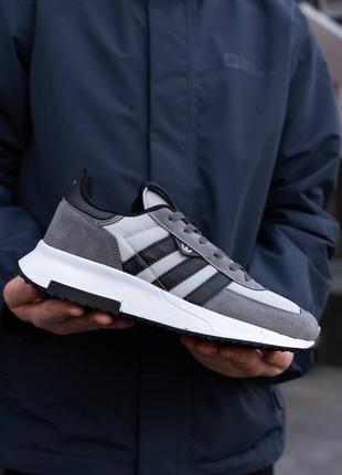 Adidas retropy f2 grey black2 фото