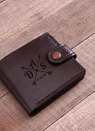 Чоловічий гаманець портмоне гаманець іменна гравірування.