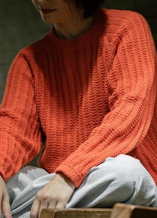 Теплый шерстяной свитер ручная работа2 фото