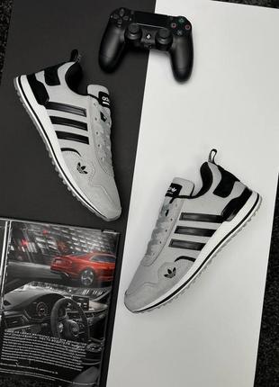 Кроссовки мужские сетка/замш adidas runner pod-s3.1 dark gray black4 фото