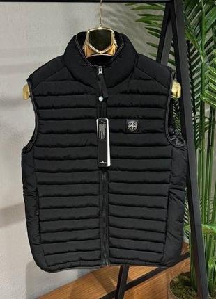 Жилетка stone island, цвет черный, разные размеры