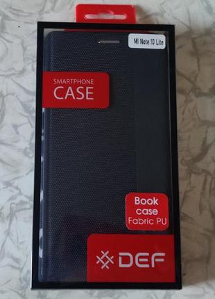 Чохол def xiaomi mi note 10 lite book case blue