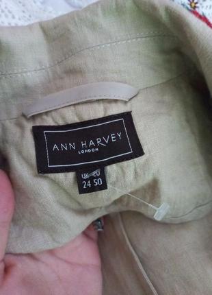 Новий лляний жакет, сорочка 56-58 розмір ann harvey6 фото