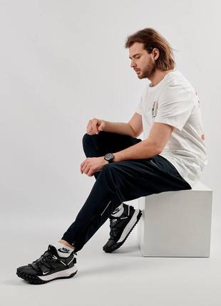 Мужские кроссовки nike acg mountain fly low black white, текстильные кроссовки nike acg весна/лето2 фото