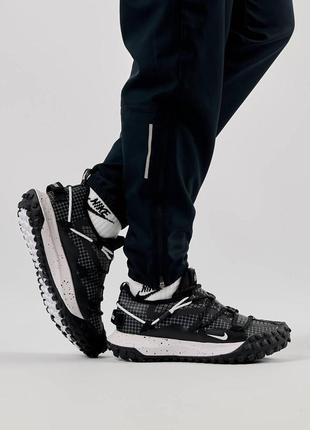 Мужские кроссовки nike acg mountain fly low black white, текстильные кроссовки nike acg весна/лето6 фото