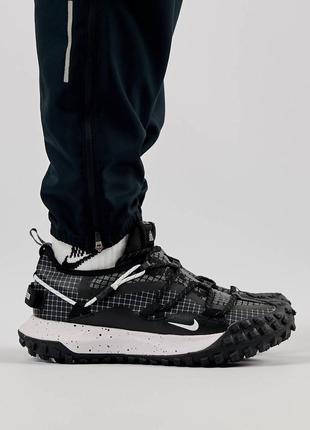 Мужские кроссовки nike acg mountain fly low black white, текстильные кроссовки nike acg весна/лето5 фото