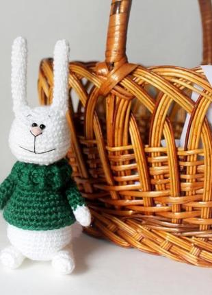 Пасхальный кролик для яиц, вязанный кролик, игрушка крючком, подставка для яиц, игрушка на пасху3 фото