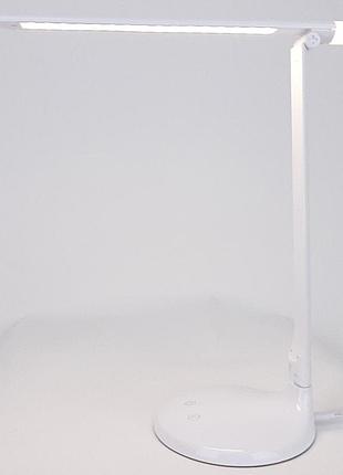Светодиодная настольная лампа led белая с ночником, usb, dimmer, работает от power bank sneha (998856 8w)