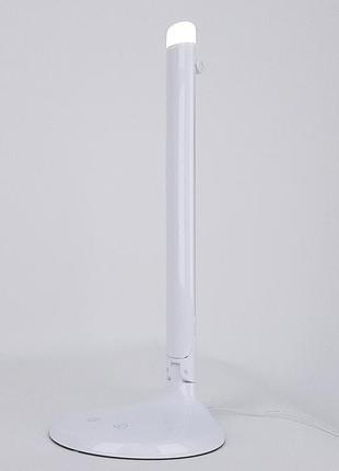 Светодиодная настольная лампа led белая с ночником, usb, dimmer, работает от power bank sneha (998856 8w)8 фото