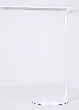 Светодиодная настольная лампа led белая с ночником, usb, dimmer, работает от power bank sneha (998856 8w)2 фото