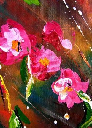 Картина маслом.весна . цветенье сакуры. 50х60 см. авторская работа мастихином. пастозная живопись. к2 фото