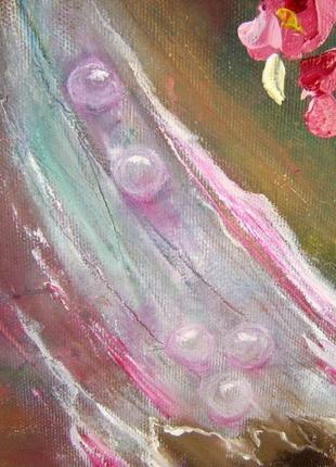 Картина маслом.весна . цветенье сакуры. 50х60 см. авторская работа мастихином. пастозная живопись. к3 фото