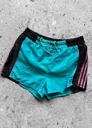 Adidas men’s rare vintage 80's 90's sprinter nylon running shorts multicolor винтажные шорты4 фото