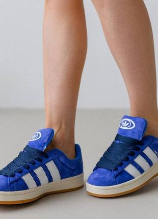 Женские стильные кроссовки adidas | голубые адидас9 фото