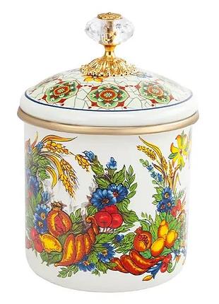 Банка для сипких продуктів "vitaly" elmani з кришкою, 1,25 л, 12х12 см