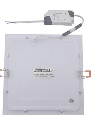 Світильник врізний led square downlight 18w-220v-1300l-4000k alum tnsy2 фото