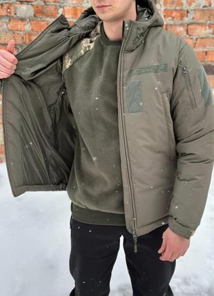 Зимова тактична куртка (колір хакі)2 фото
