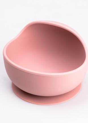 Детский набор силиконовой посуды для кормления ребенка 7 предметов розовый3 фото