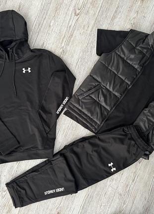 Спортивний костюм under armour 5 в 1 (худі+штани+футболка+жилетка+шкарпетки)1 фото