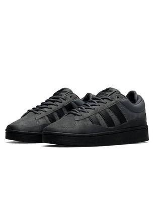 Кроссовки женские adidas originals campus x bad bunny dark gray  / замшевые серые кроссовки весна-лето5 фото