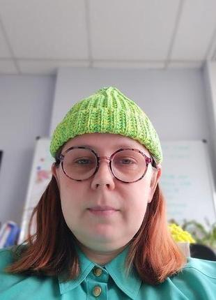 В'язана шапка beanie3 фото