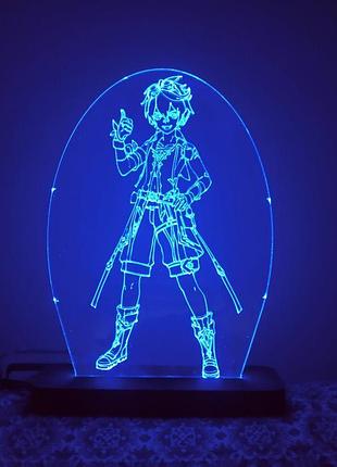 Светильник genshin impact bennett беннет невезучий искатель приключений из мондштадта