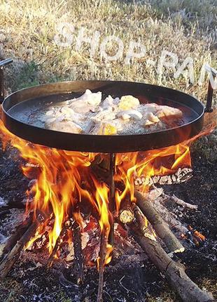 Сковорода з диска борони зі знімними ручками