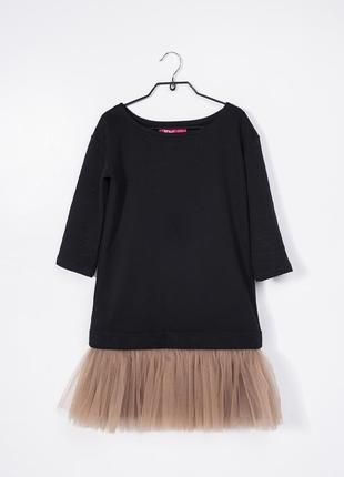 Комплект платье-трансформер airdress (черный верх + 2 съемные юбочки: черная и латте или на выбор)5 фото