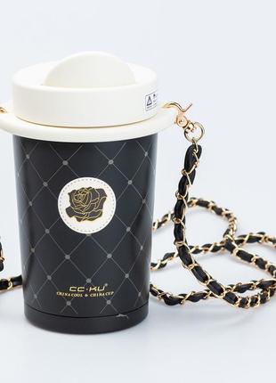 Термокружка с ремешком 460 мл черная