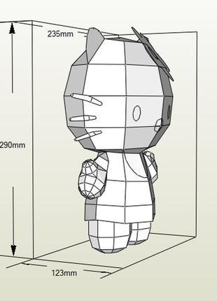 Paperkhan конструктор из картона фигура кошка кот котенок оригами паперкрафт развивающий набор подарок4 фото