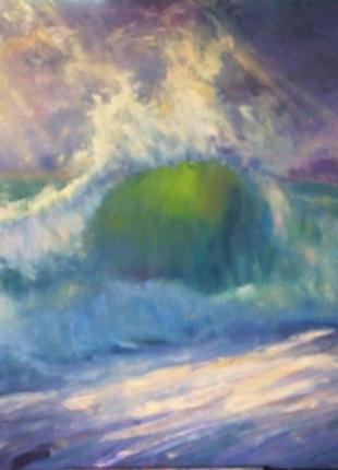 Картина море "око моря" морський пейзаж картина маслом1 фото