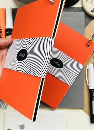 Блокнот / скетчбук з чорними листами / з чистими аркушами orange sketchbook (rs) blackpages3 фото